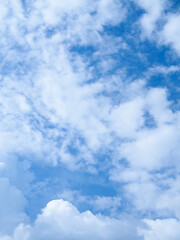 Blue sky with white cloud for nature background