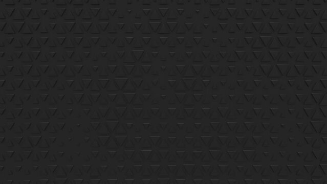 Abstract animated black background with triangles