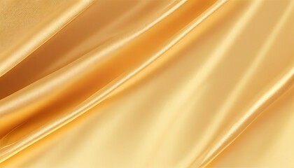 Fototapeta na wymiar Light brown orange gold yellow silk satin. Color gradient. Golden luxury elegant abstract background. Shiny, shimmer. Curtain. Drapery. Fabric, cloth texture. Web banner. Wide. Panoramic