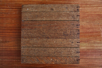 Aged Rustic Wooden Tile in Soft Natural Light Close-Up