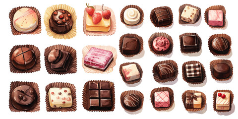 Valentine's chocolate vectors