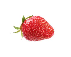 Delicious fresh ripe strawberry isolated on white