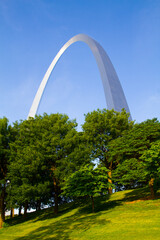 Summer Splendor at St. Louis Arch, Missouri - Merging Man-made Marvel with Natural Beauty