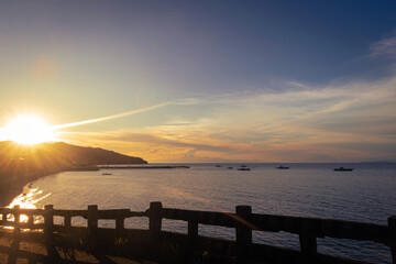 Obraz premium Sunset over the sea. Calatrava, Romblon, Philippines
