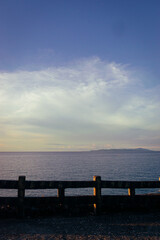 Sunset over the sea. Portrait. Calatrava, Romblon, Philippines