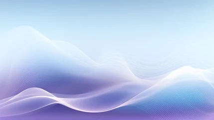 Fotobehang digital particle waves, blue, white and purple. calming rhythms. abstract wallpaper background © Macro Buddy