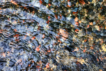 transparent water stones on the bottom multicolor abstract pattern