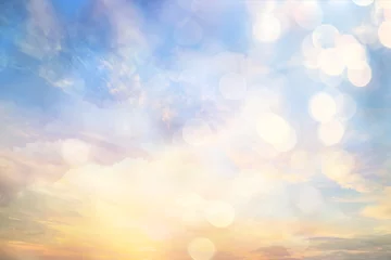 Foto auf Acrylglas Morgen mit Nebel watercolor gradient pastel background clouds abstract, wallpaper heaven