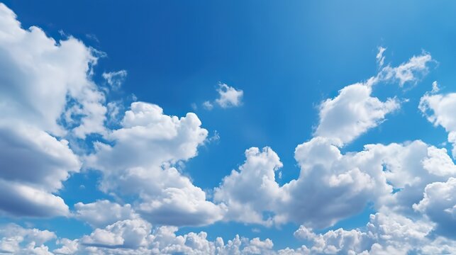 Blue sky with clouds, background 