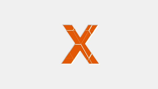 Alphabet Logo Letter X Animation
