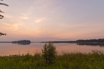 A Colorful Summer Evening at Astotin Lake