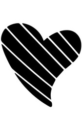 Stylized Heart Silhouette SVG Vector