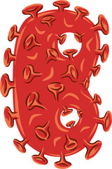 Virus Alphabet Letter B