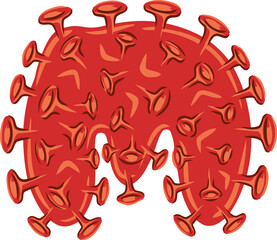 Virus Alphabet Letter M