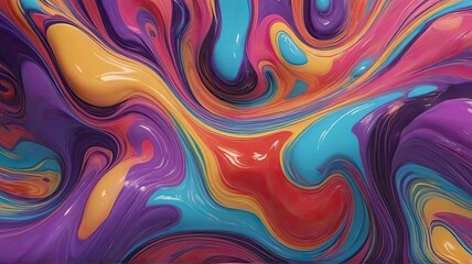 Fototapeta na wymiar Abstract multicolored background with liquid shapes, illustration with fluid paints, modern poster