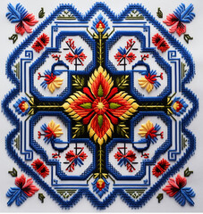 Vector illustration of boho oriental indian kerchief ornament