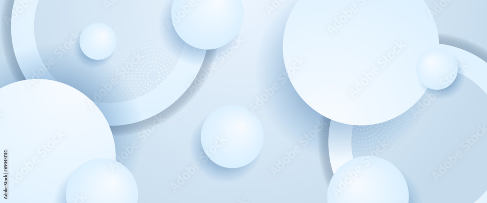 Canvas Prints white vector modern minimalist abstract banner with shapes. minimalist 3d modern graphic design elem