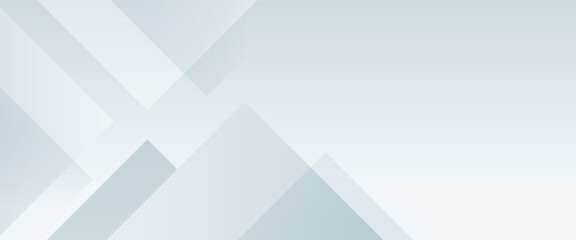 Fototapeta premium White vector gradient abstract banner with shapes elements. Minimalist graphic design element future style concept for banner, flyer, card, cover, or brochure
