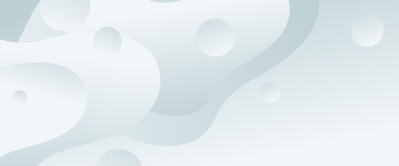 White vector modern minimalist abstract banner with shapes. Minimalist graphic design element future style concept for banner, flyer, card, cover, or brochure