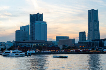 Naklejka premium 神奈川県横浜市 みなとみらいの風景