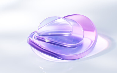 Abstract shiny glass geometry background, 3d rendering.
