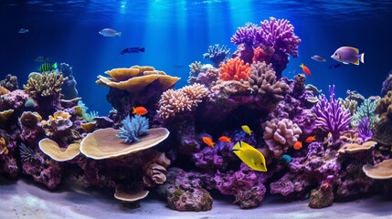 Obraz na płótnie Canvas Amazing coral reef aquarium moment