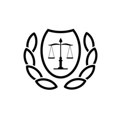 Lawyer Icon. Law Scale, ustice Symbol - Vector.