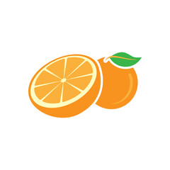 Orange Fruits Icon. Fresh Food Symbol - Vector.