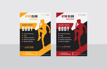women fitness flyer. suitable for printing. design template vector.