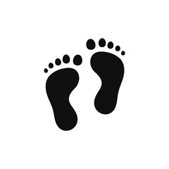 Foot icon isolated on white background