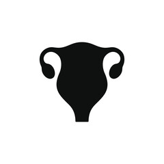Uterus icon isolated on white background