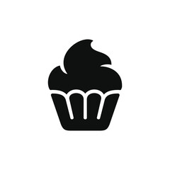Cupcake icon isolated on white background