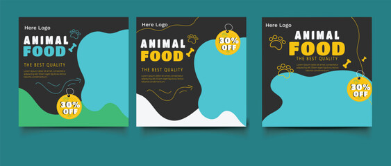 Pet store social media promotion instagram banner post design template
