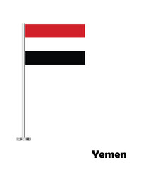 Flag Of Yemen  Yemen flag vector  illustration  National flag of Yemen   Yemen  flag. table flag of Yemen.