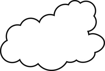 Obraz premium cloud flat cartoon. cloud icon symbol concept. Vector flat cartoon cloud illustration for web sites and banners design.