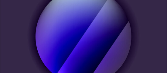 Glossy metal glowing circles geometric background. Minimal abstract composition. Vector illustration For Wallpaper, Banner, Background, Card, Book Illustration, landing page