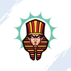 Pharaoh of Egypt Mascot Logo Template