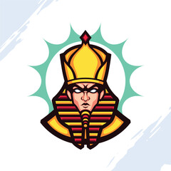 Pharaoh of Egypt Mascot Logo Template