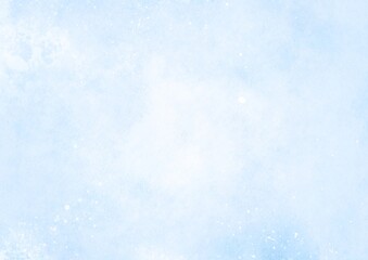 Abstract Blue painted watercolor paper background texture, pastel watercolor design with digital...