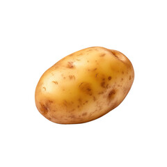 Potato isolated on transparent background.