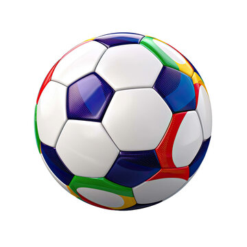 Football ball sports equipment on transparent background.