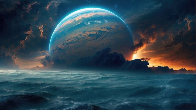planet in space © ahmudz