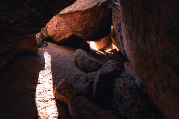 cave with light pouring in from the outside