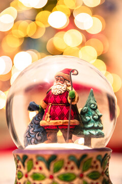santa in a snowglobe