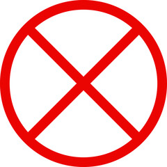 Obraz premium Icon symbol ban. Sign forbidden. Circle sign stop entry and slash line