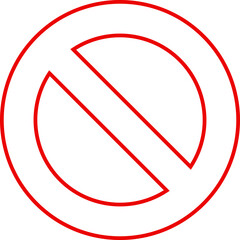 Obraz na płótnie Canvas Icon symbol ban. Sign forbidden. Circle sign stop entry and slash line