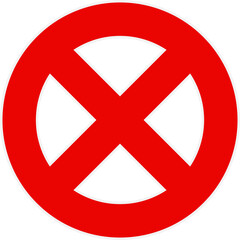 Fototapeta premium Icon symbol ban. Sign forbidden. Circle sign stop entry and slash line