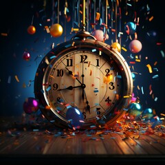 Naklejka na ściany i meble New Year Countdown Clock