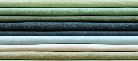 Fabric textile material samples. Green blue colors. Generative AI technology.	
 - Powered by Adobe