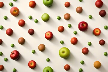 background, new ideas of wall decoration with red green and mixed apples, modern background , wall decoration ideas
